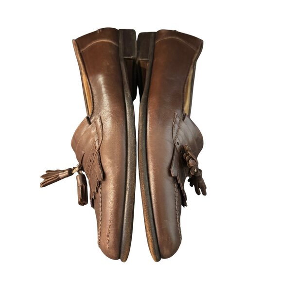 Vintage Bally Men's Leather Loafers Tassels & Fringe, Size 9D - Picture 5 of 9